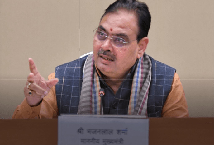 CM Bhajan Lal Sharma speaking